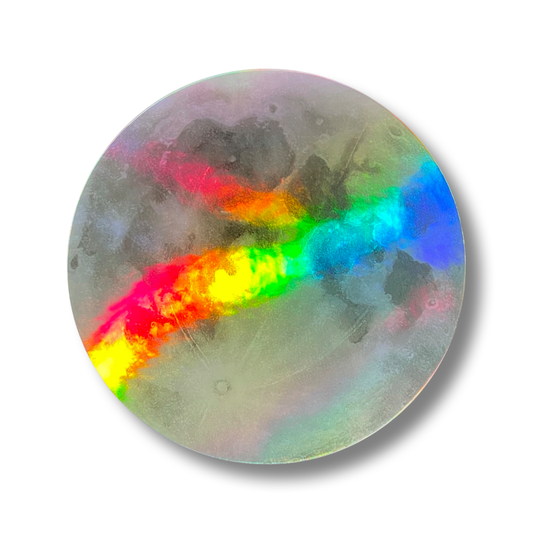 Holographic Full Moon Vinyl Sticker